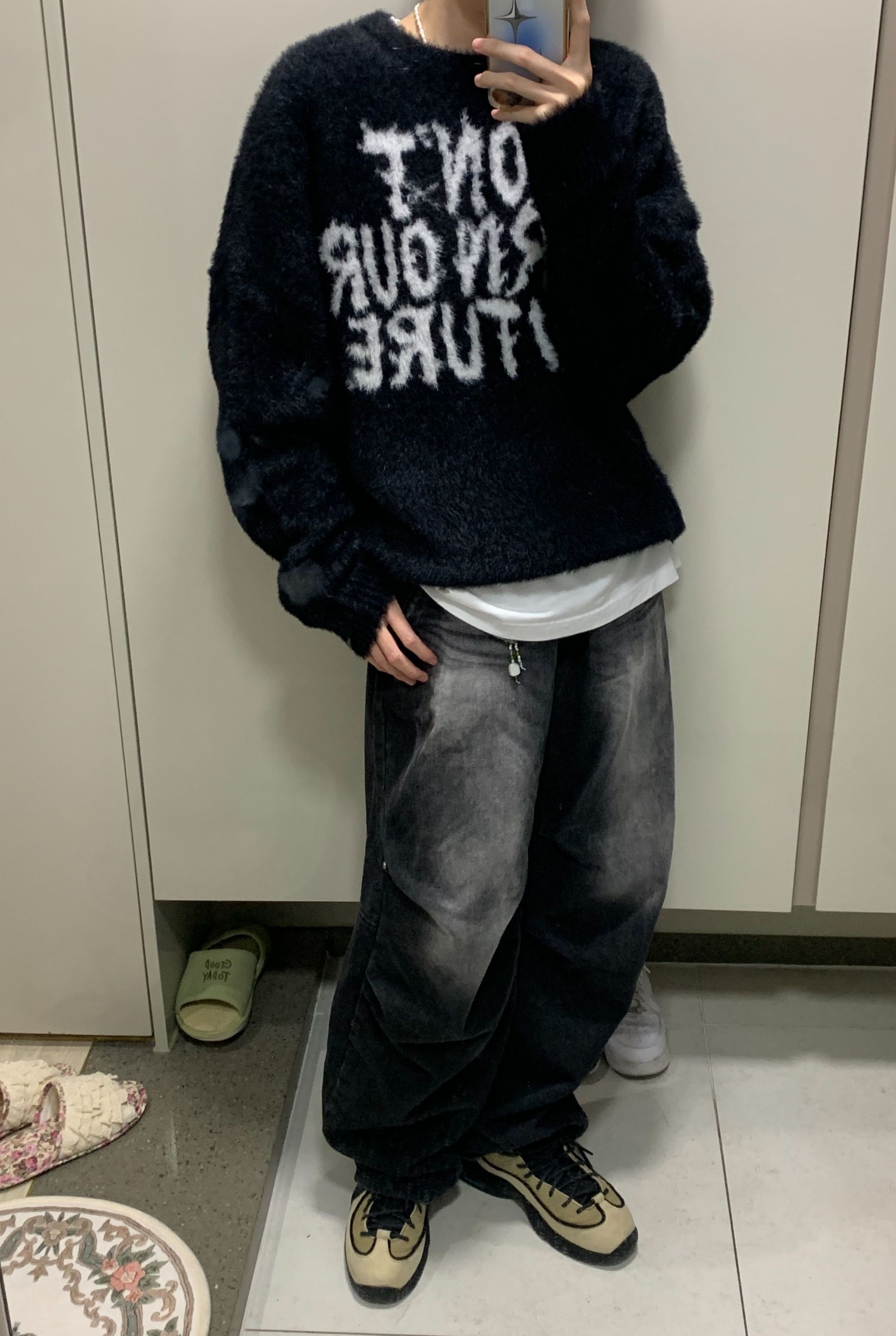 トップス AJOBYAJO DBOF Nylon Sweater [NAVY] MUSINSA | AJOBYAJO [PBA] DBOF Nylon Sweater [NAVY]