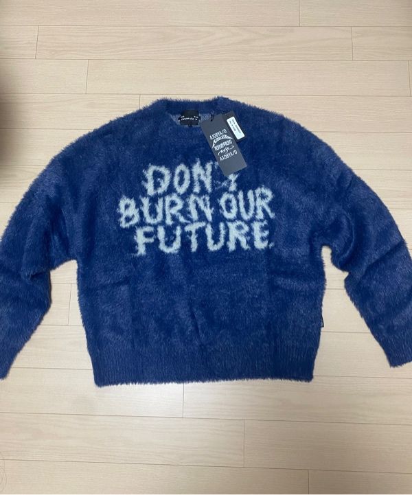 MUSINSA | AJOBYAJO [PBA] DBOF Nylon Sweater [NAVY]