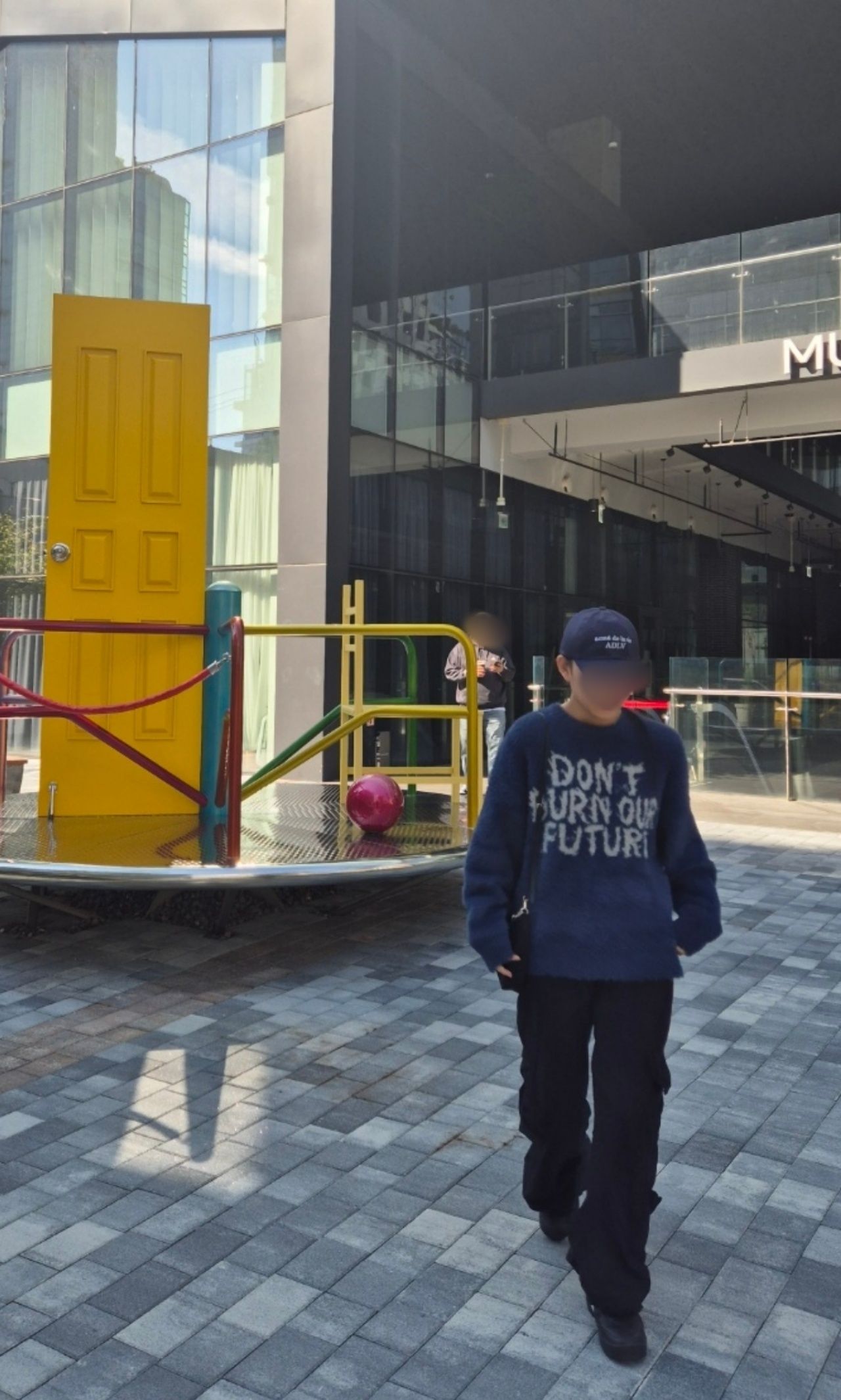 MUSINSA | AJOBYAJO [PBA] DBOF Nylon Sweater [NAVY]