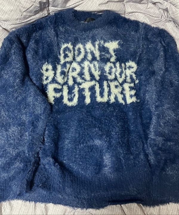 MUSINSA | AJOBYAJO [PBA] DBOF Nylon Sweater [NAVY]