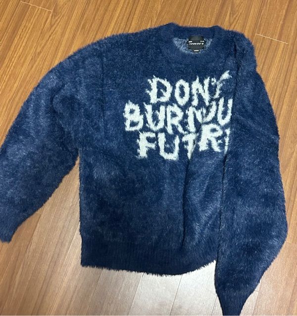 MUSINSA | AJOBYAJO [PBA] DBOF Nylon Sweater [NAVY]