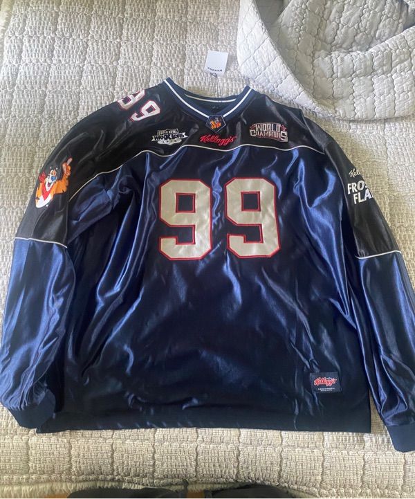 MUSINSA | WKNDRS KELLOGGS FOOTBALL JERSEY (NAVY)