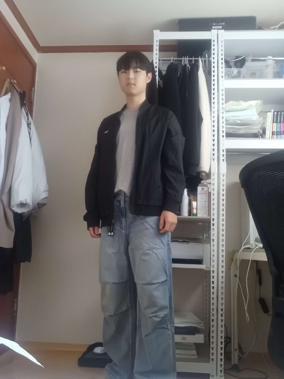★MUSINSA STANDARD★ Denim parachute cargo pants washed blac MUSINSA | MUSINSA STANDARD Denim Parachute Cargo Pants