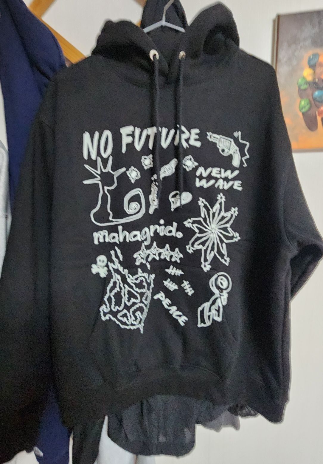 MUSINSA | MAHAGRID NO FUTURE HOODIE BLACK(MG2DFMM416A)