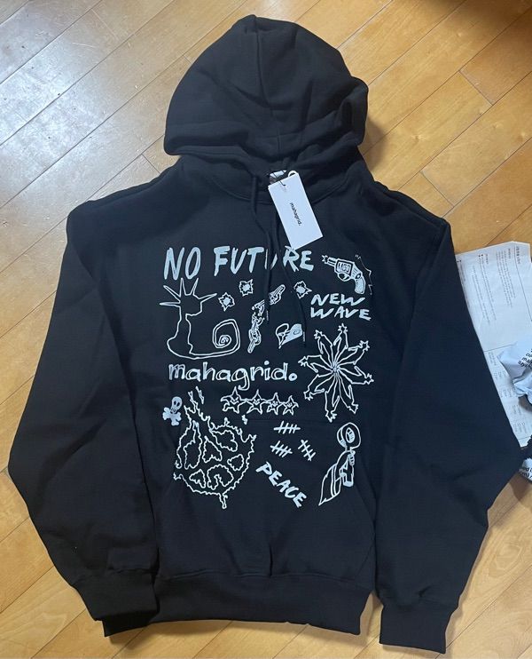 MUSINSA | MAHAGRID NO FUTURE HOODIE BLACK(MG2DFMM416A)