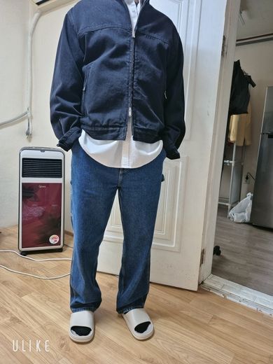 MUSINSA | MUSINSA STANDARD Denim Racer Jacket [Washed Black]