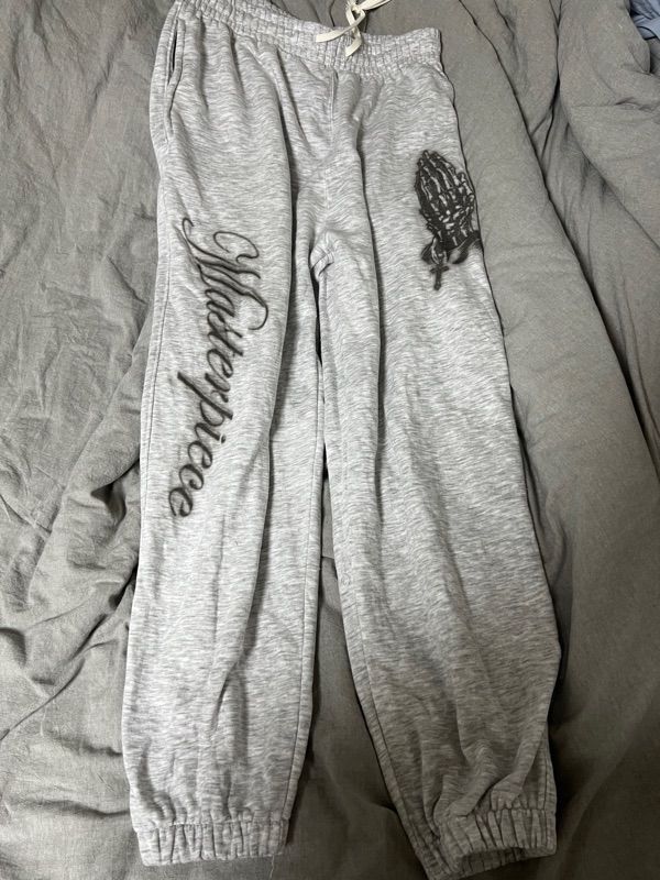 MUSINSA | SCULPTOR Praying Jogger Pants White Melange