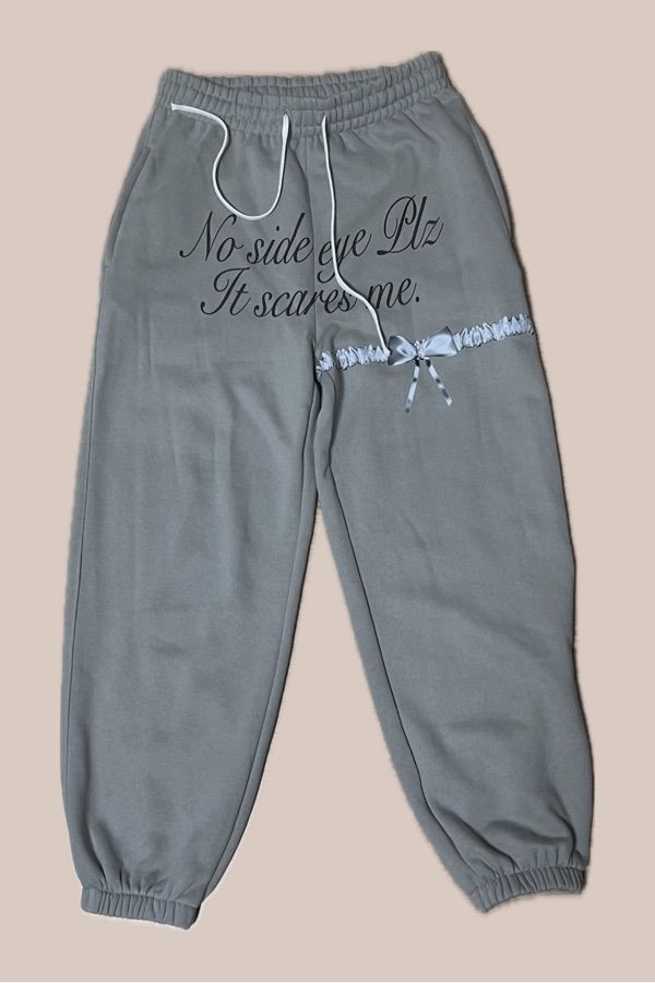 MUSINSA | SCULPTOR Wedding Garter Belt Jogger Pants Gray