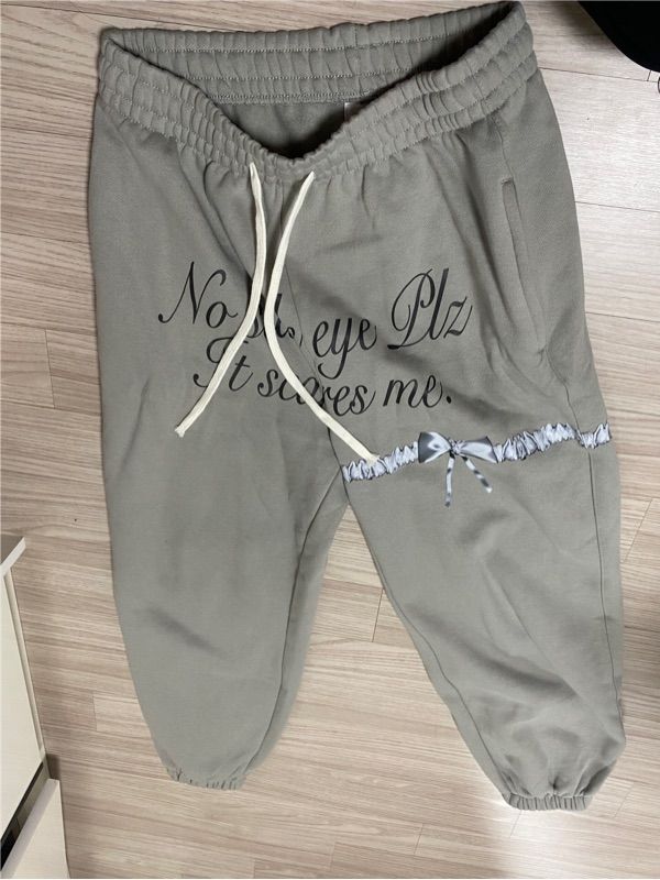 MUSINSA | SCULPTOR Wedding Garter Belt Jogger Pants Gray