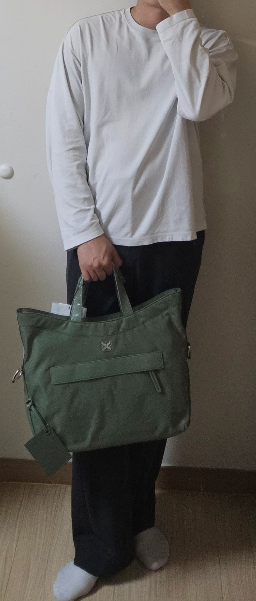 【韓国 SATUR】Satur All Day Nylon Tote Bag - Olive Khaki MUSINSA | SATUR Setter All Day Nylon Tote Bag Olive Khaki