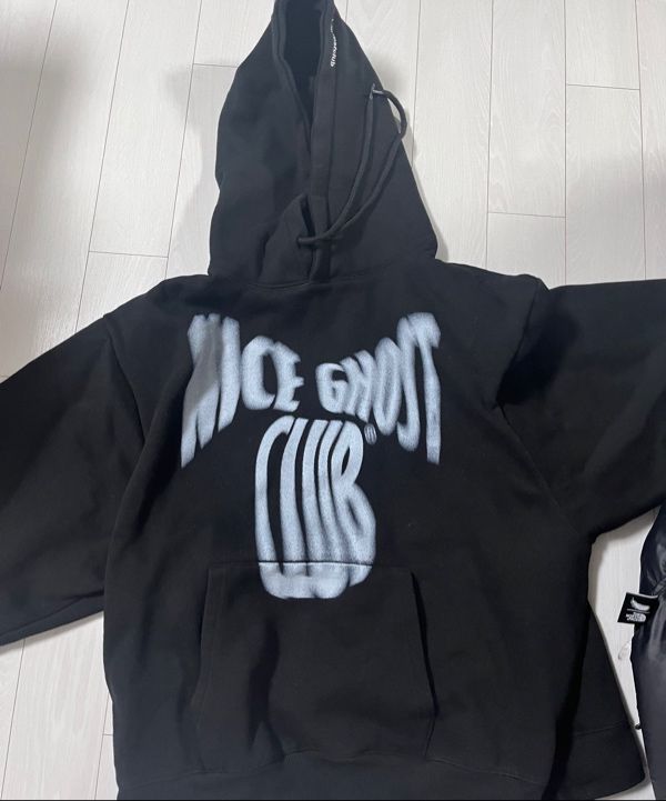MUSINSA公式 | NICE GHOST CLUB SCREAM LOGO HOODIE_BLACK