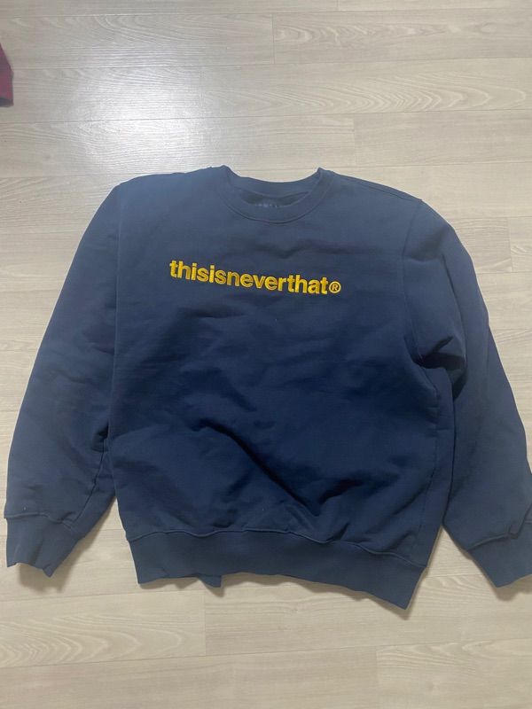 MUSINSA公式 | thisisneverthat® (FW23) T-Logo Crewneck Navy