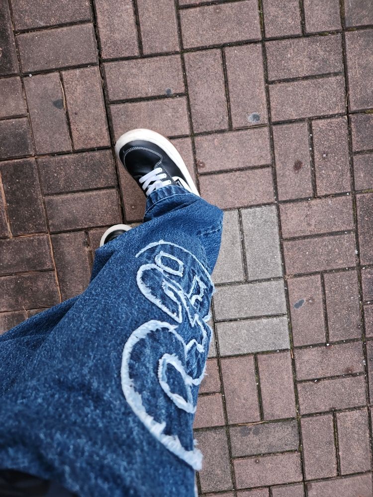 ◆ARCHIVE BOLD◆ CROCODILE PATTERN DENIM PANTS LIGHT BLUE AB CROCODILE PATTERN DENIM PANTS (LIGHT BLUE) - ARCHIVE BOLD