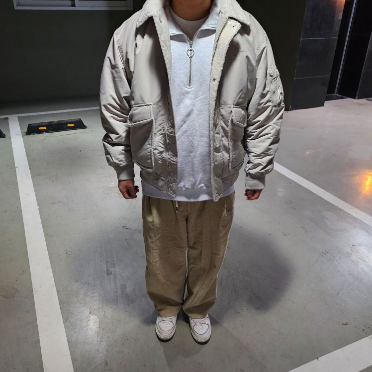 MUSINSA | COVERNAT Padded Collar MA-1 Jacket Beige