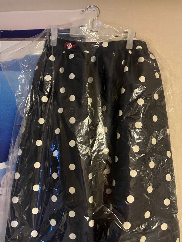 MUSINSA公式 | MARDI MERCREDI VOLUME MAXI SKIRT CRAPE DOT_NAVY RED