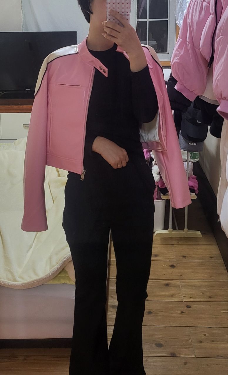 MUSINSA | YOUHEE BE MY YOUHEE BIKER JACKET PINK