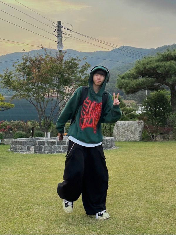 MUSINSA | NICE GHOST CLUB BIG SKULL LOGO HOODIE_GREEN