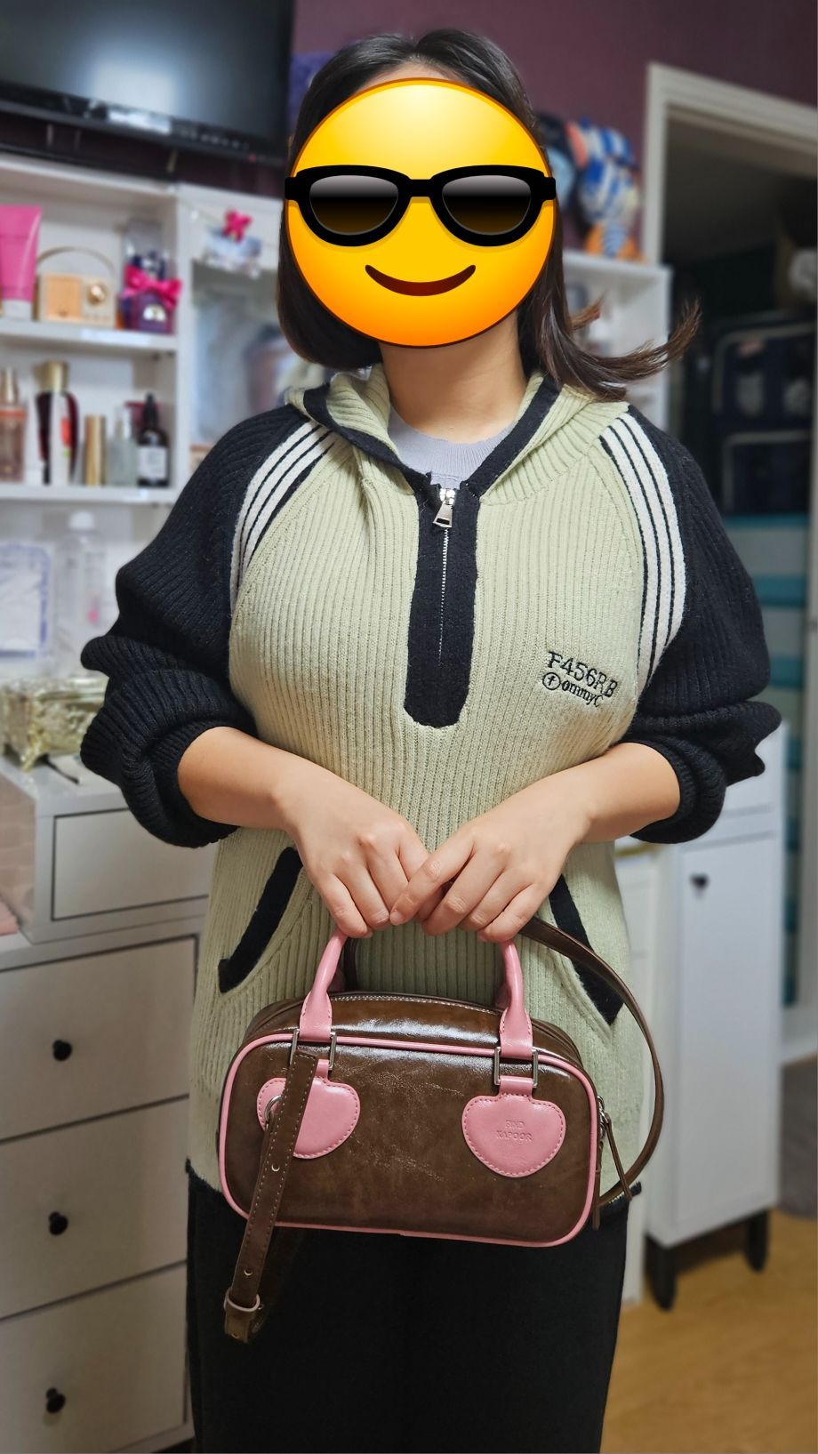 MUSINSA公式 | FINDKAPOOR Heart Block Bag 22 Crinkled - Brown