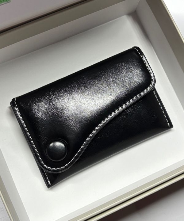 ☆LEMASQUE☆ Dot Saddle Slim Mini Transit Card Wallet Pale L MUSINSA | LEMASQUE Dot Saddle Slim Mini Transportation Card
