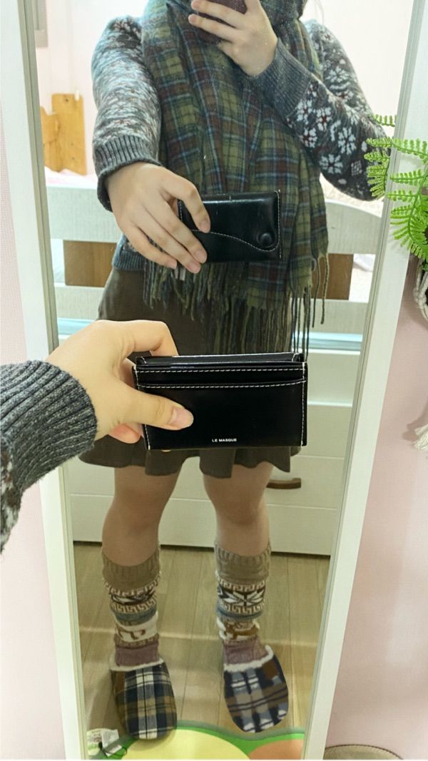 MUSINSA | LEMASQUE Dot Saddle Slim Mini Transportation Card