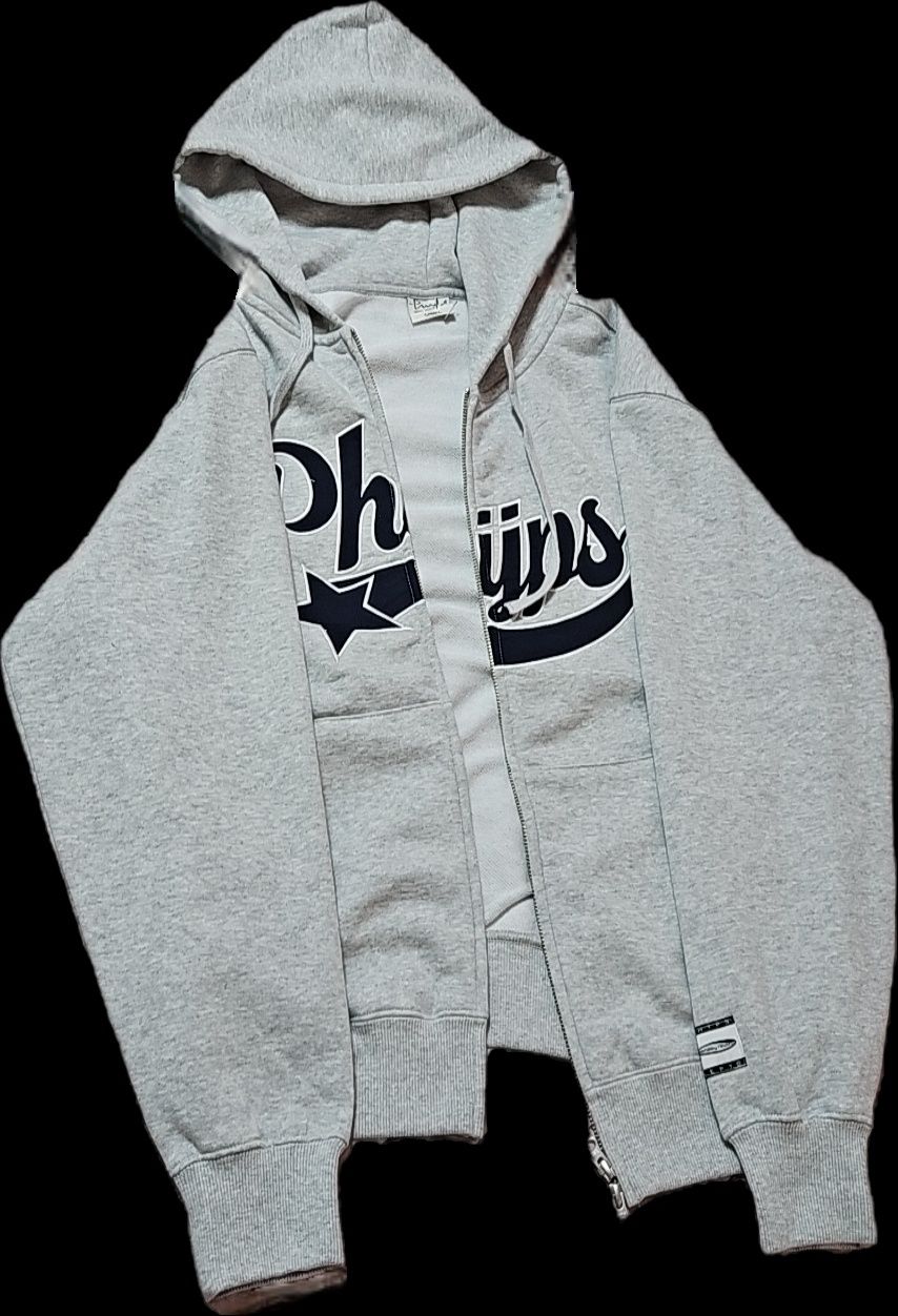 MUSINSA | PHYPS STAR TAIL HOODIE ZIP UP_GRAY