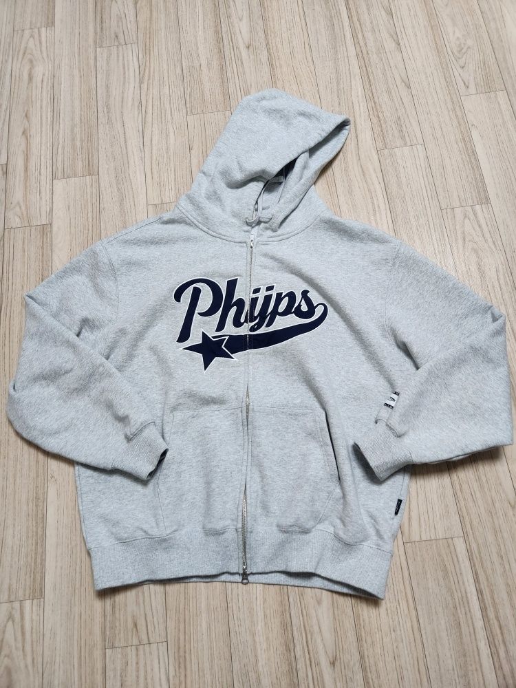 MUSINSA | PHYPS STAR TAIL HOODIE ZIP UP_GRAY