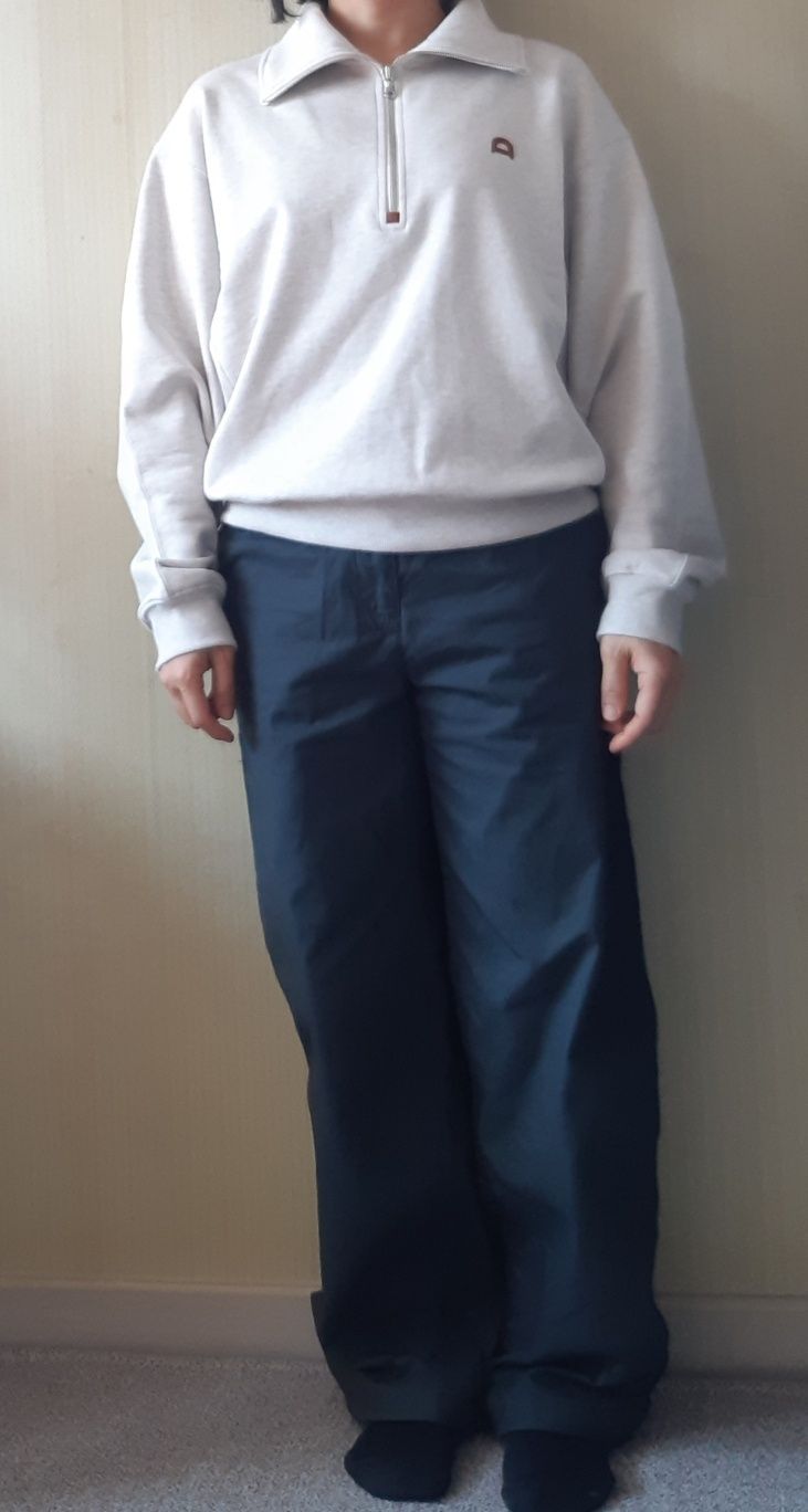 MUSINSA公式 | DUNST FOR WOMEN UNISEX LEATHER LOGO HALF ZIP