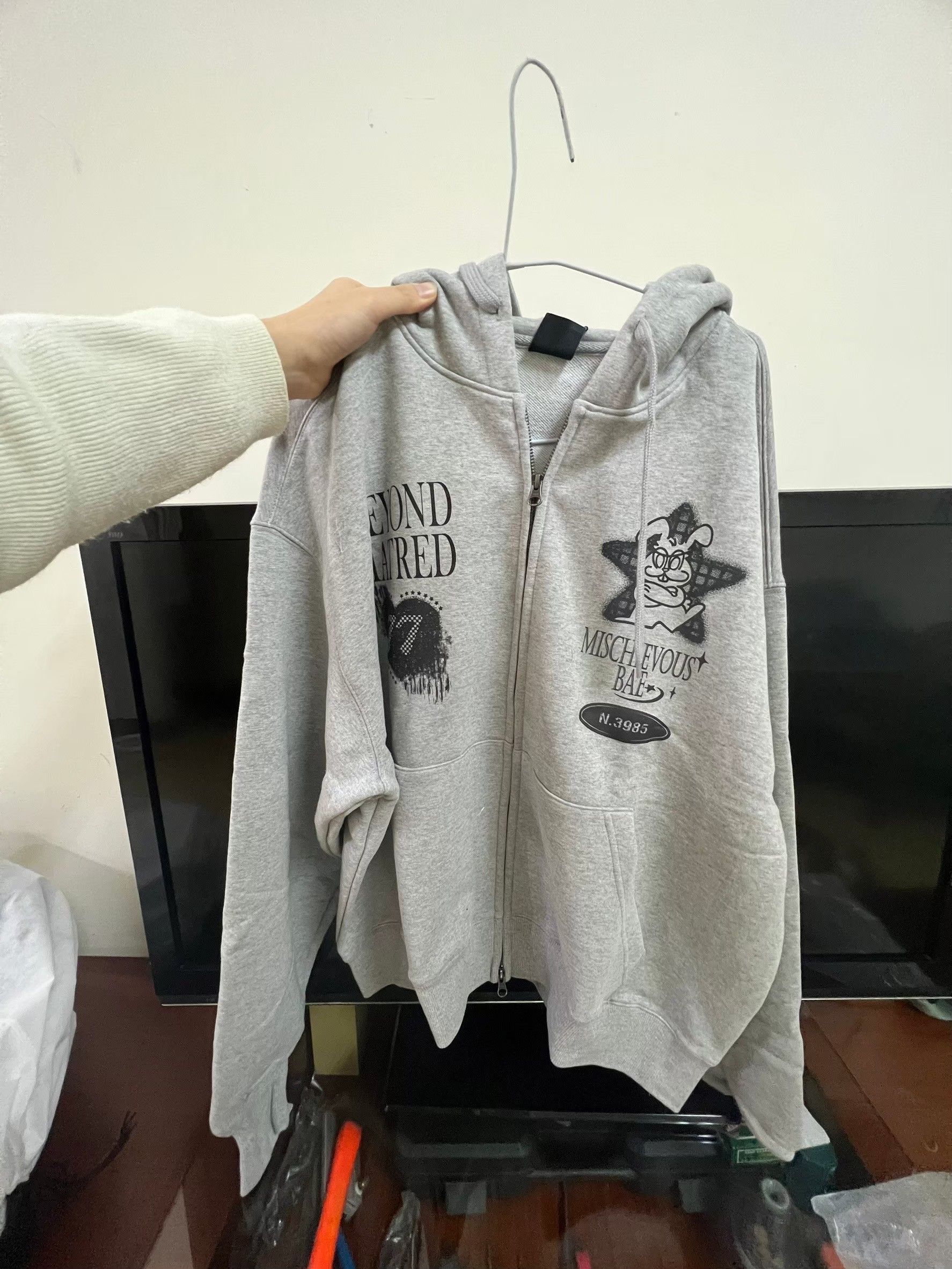 MUSINSA公式 | GAKKAI UNIONS Misture Bus 2-way hood zip-up gray