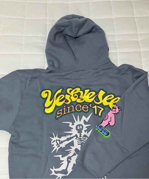 ◇YESEYESEE◇ YES Lightning Bear Hoodie Grey MUSINSA | YESEYESEE YES Lightning Bear Hoodie Gray