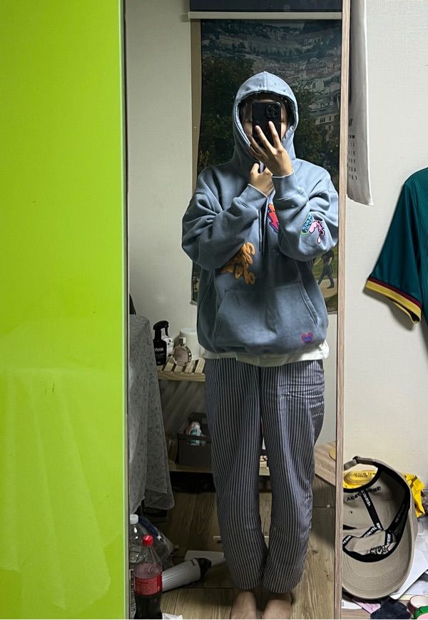◇YESEYESEE◇ YES Lightning Bear Hoodie Grey MUSINSA公式 | YESEYESEE C-Logo Hoodie Gray