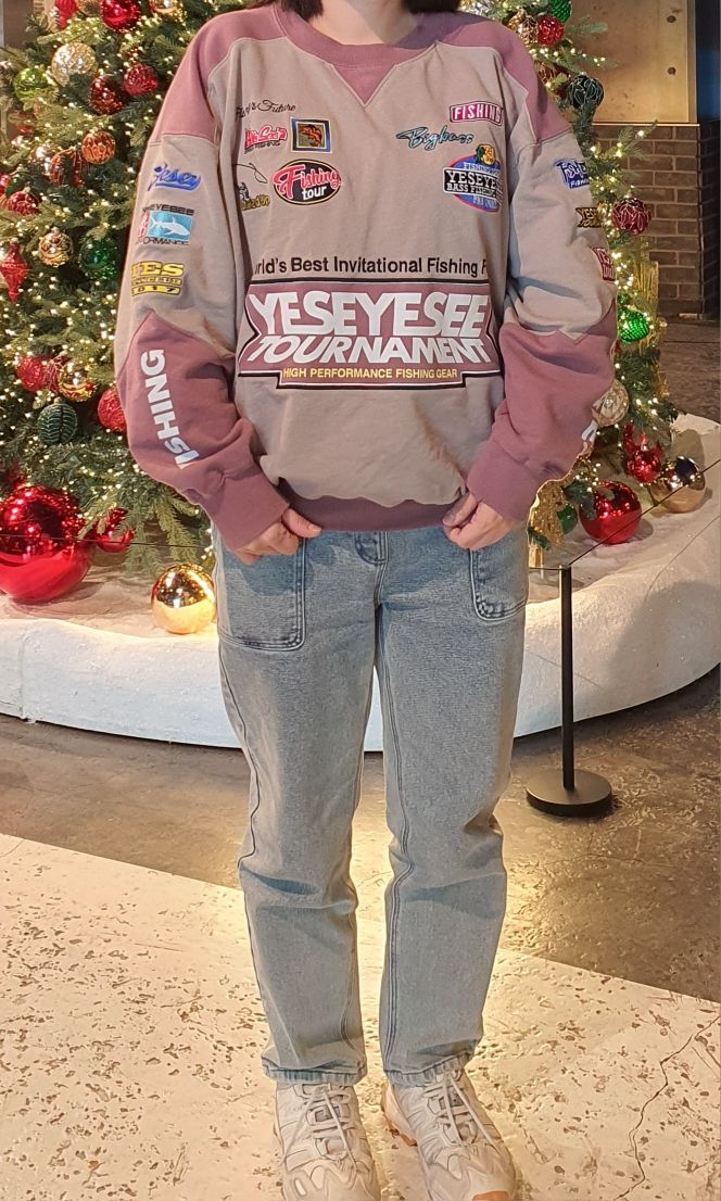 さらに100円引き◆YESEYESEE◆Y.E.S Tulrexx Sweatshirt yeseyesee [7/22 순차발송]Tulrexx Doodle Hoodie - Navy