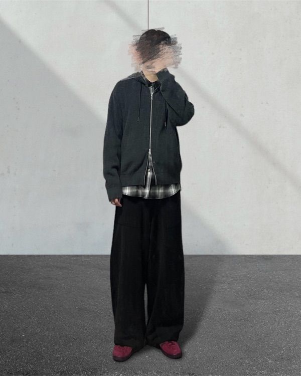 MUSINSA公式 | MUSINSA STANDARD Ribbed Knit Hooded Zip-Up [Khaki]