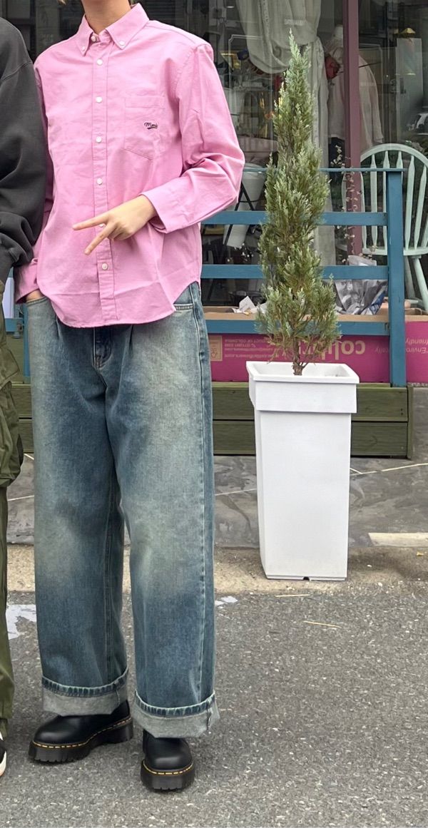 MUSINSA | UNKNOWN PLANET Custom One Tuck Wide Denim Pants