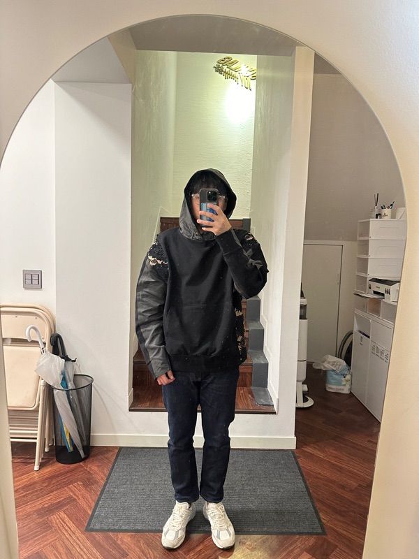 MUSINSA | ANDERSSON BELL Seoul23 contrast hoodie atb1011m(BLACK)