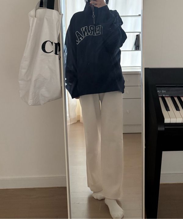 MUSINSA公式 | COVERNAT Overfit Arch Logo Half Zip-up