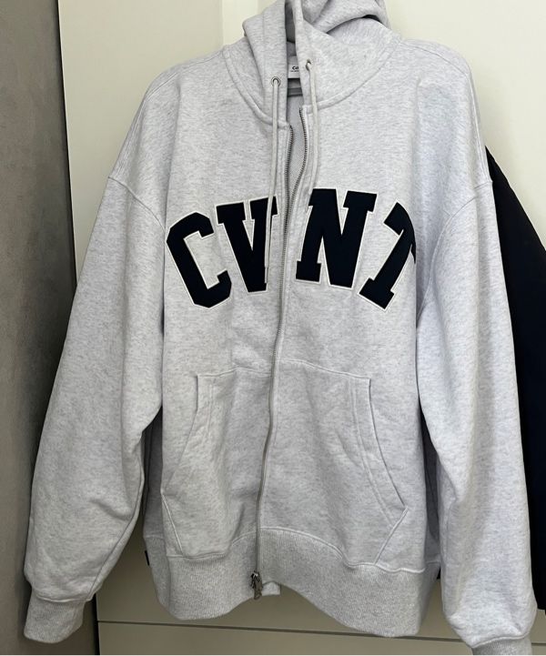 MUSINSA | COVERNAT Overfit CVNT Hoodie Zip-up Heather Gray