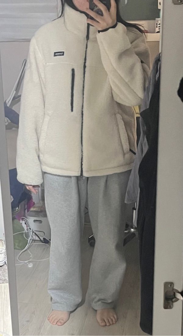 アウターその他 COVERNAT Reversible Comfy Boa Collarless Jacket Ivory CO2303 MUSINSA | COVERNAT Reversible Comfyboa Zip Up Jacket Ivory