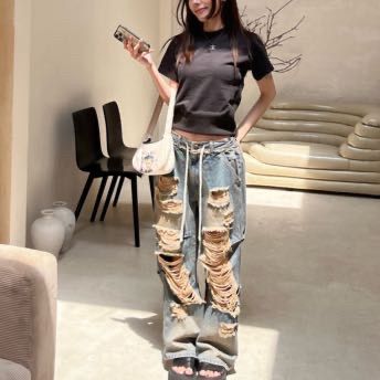 ★SCULPTOR★ Folding Waist Denim Pants Brushed Indigo SC23S4 Beaded Waist Denim Pants Indigo Blue – Sculptor