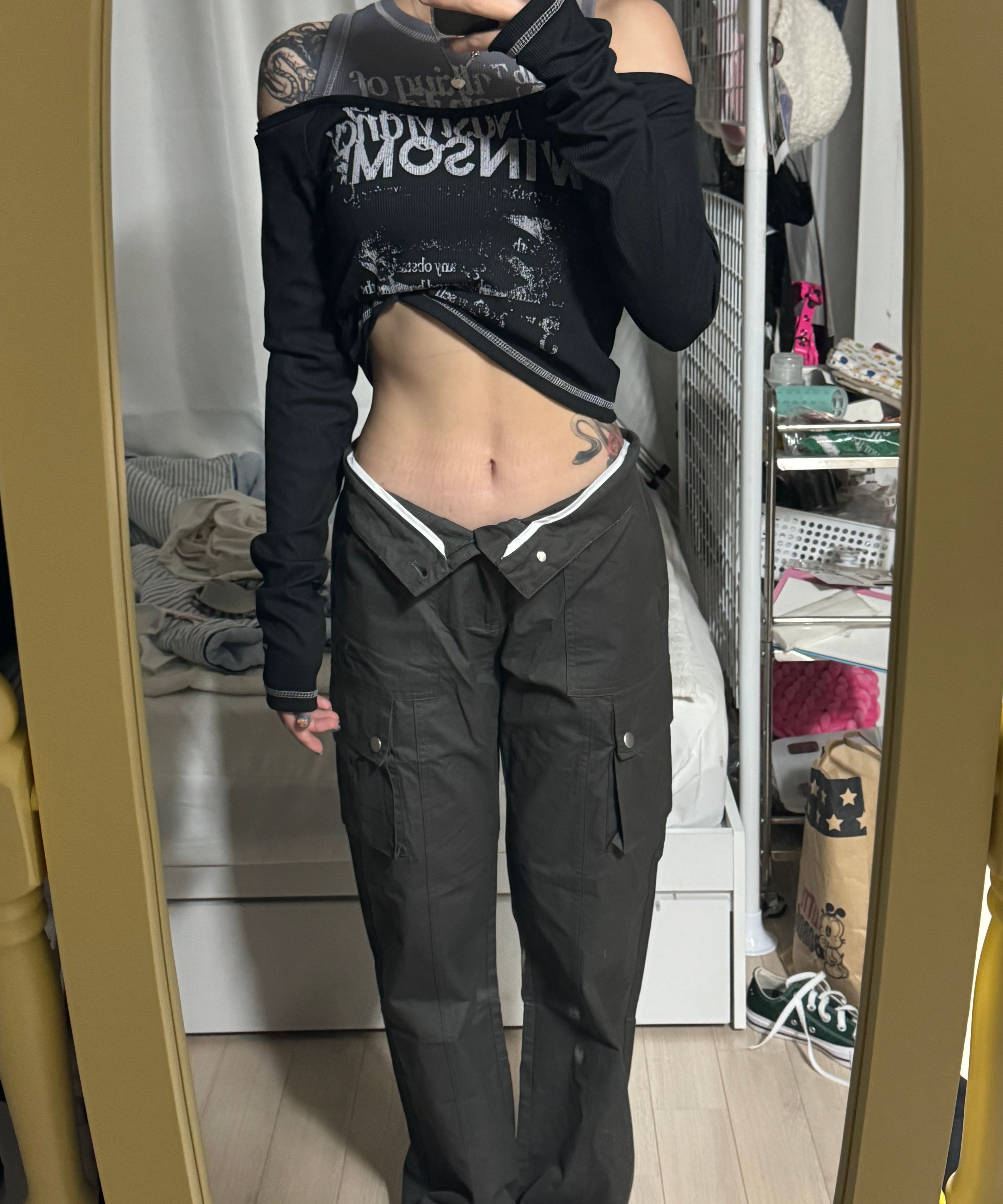 ☆NASTY FANCY CLUB☆ NF WINSOME OFF-SHOULDER HALTER NECK CRO MUSINSA | FANCY CLUB [NF] Winsome off-shoulder halterneck