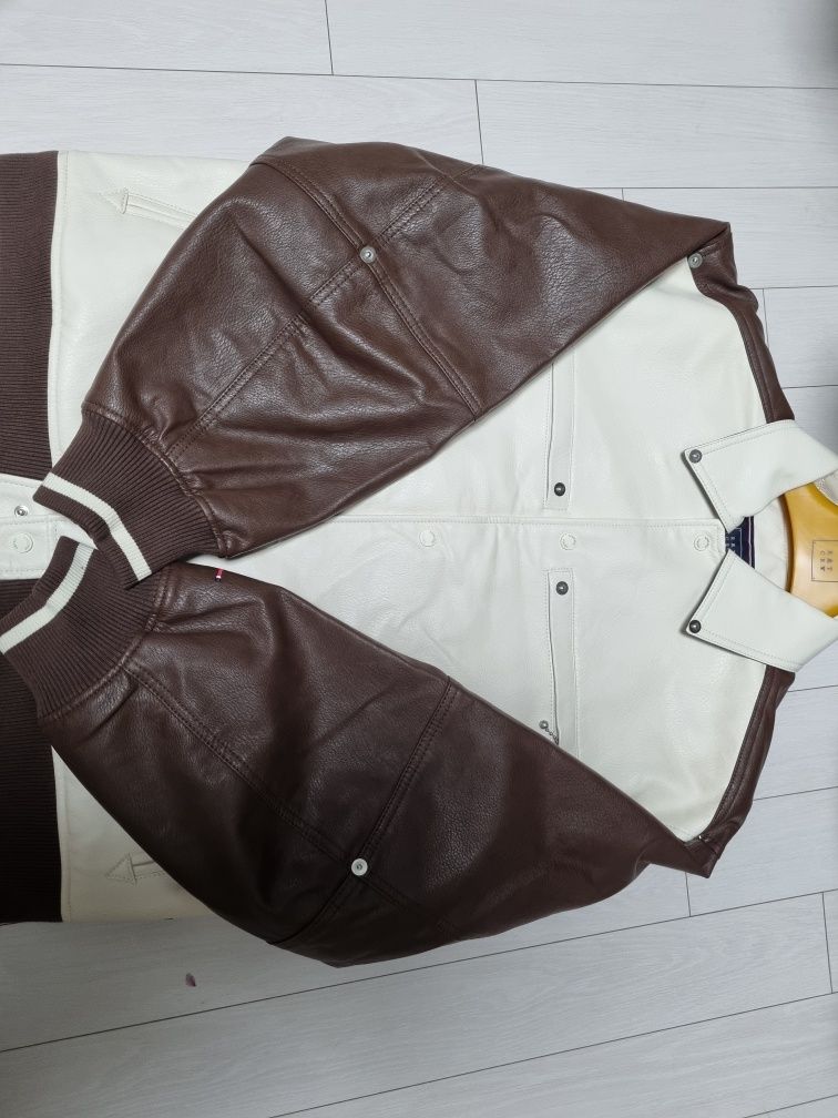 MUSINSA | ROMANTIC CROWN Western Varsity Jacket_Brown
