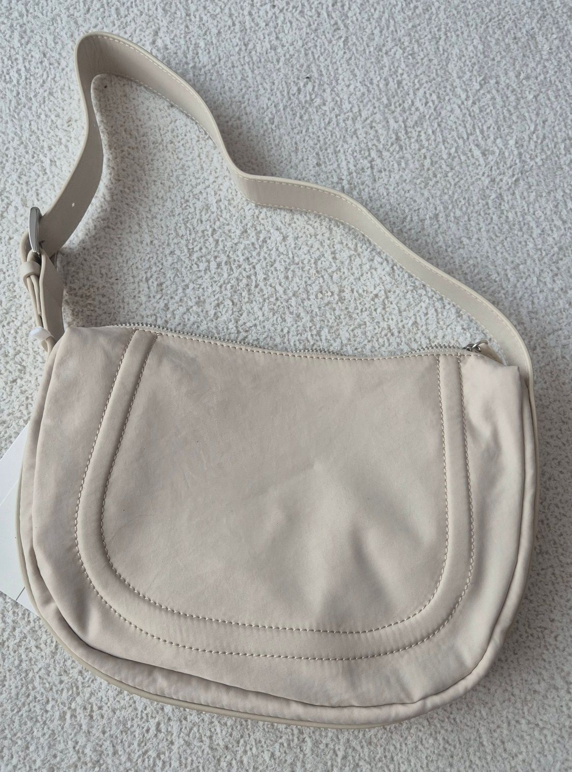 ショルダーバッグ・ポシェット ^PAPERBOY^ Half Moon Shoulder Bag Beige P23FWBA003 MUSINSA | PAPERBOY Half Moon Shoulder Bag - Beige
