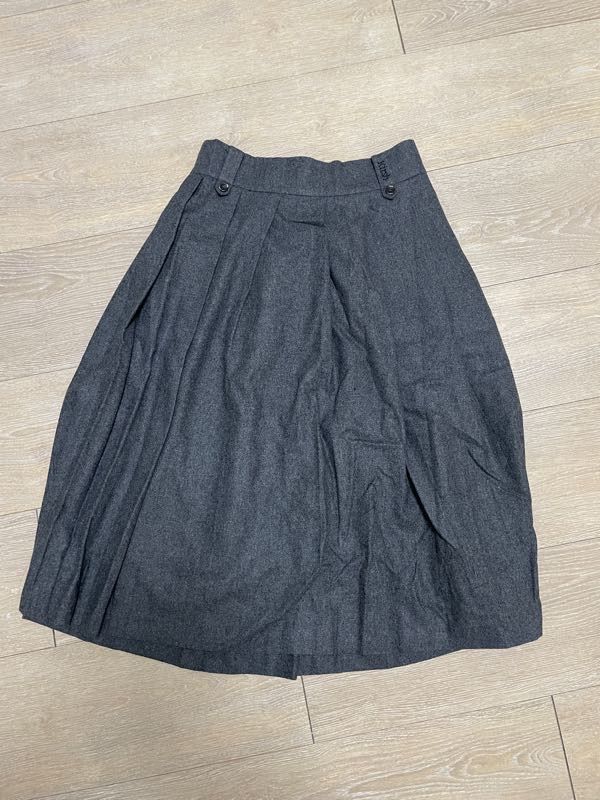 MUSINSA | KIRSH Kirsch Midi Pleated Skirt [Melange Gray]