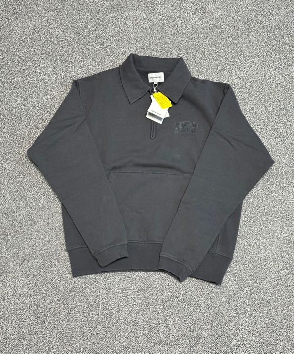さらに100円引き◆thisisneverthat◆Half Zip Polo Sweatshirt MUSINSA公式 | thisisneverthat® Half Zip Polo Sweatshirt Navy