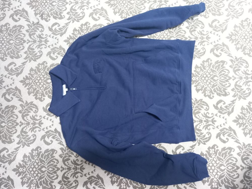 MUSINSA公式 | thisisneverthat (FW23) Half Zip Polo Sweatshirt Navy