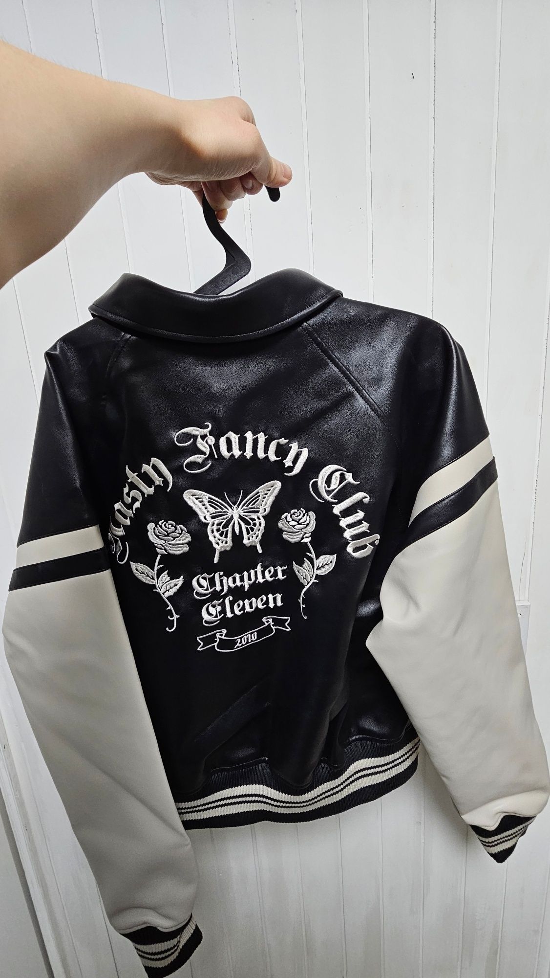 MUSINSA | FANCY CLUB [NF] Mallow Varsity Leather Jacket