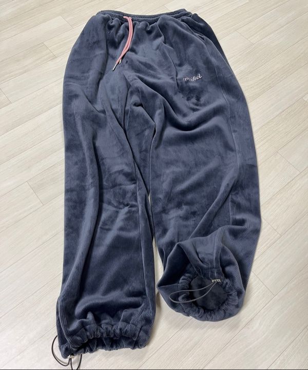 MUSINSA | WAI KEI Double Corduroy Banding Pants Charcoal