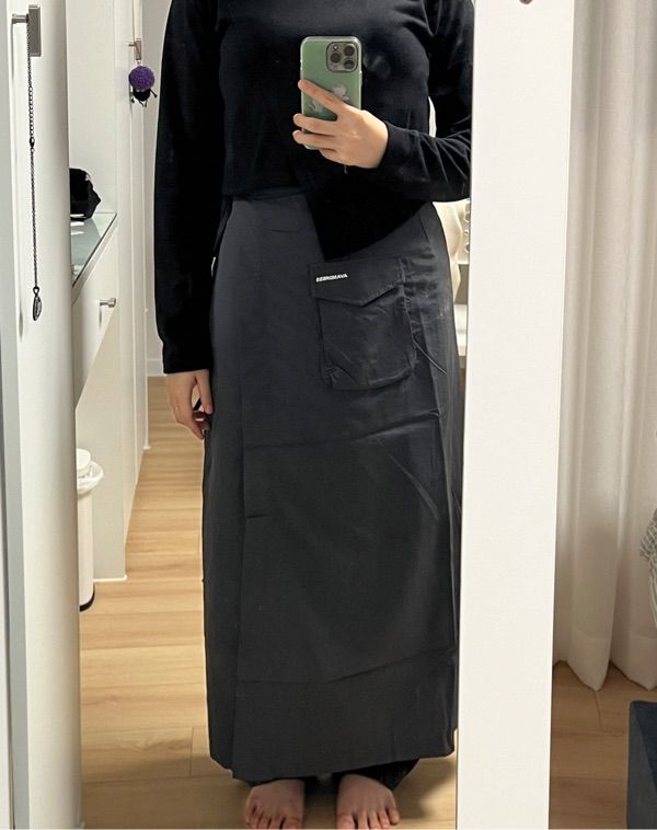 MUSINSA | AVANDRESS Greta Pocket Wrap Skirt CHARCOAL