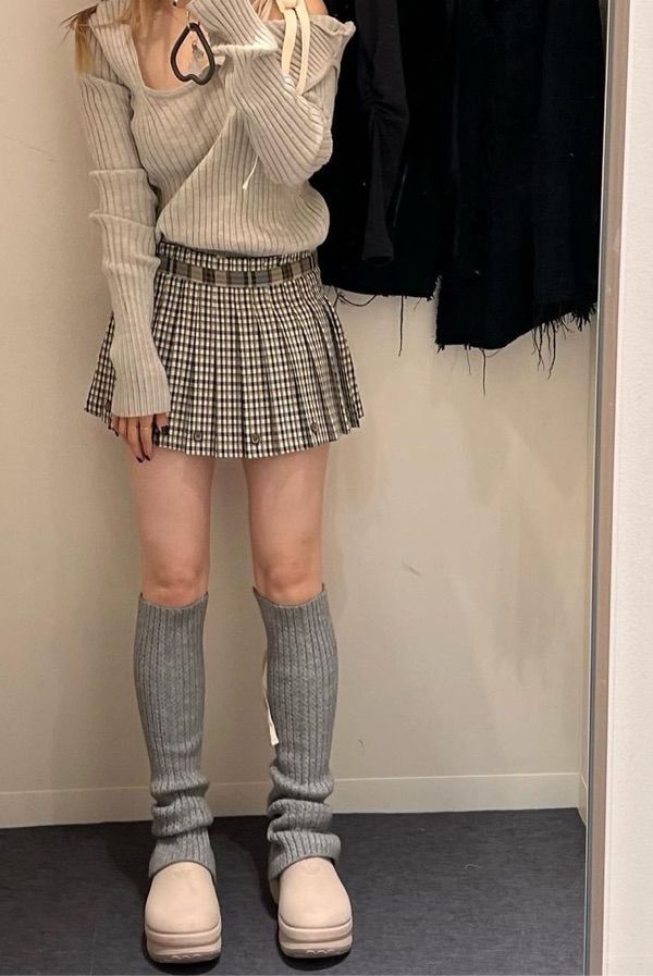 MUSINSA | GLOWNY RUSSELL PLAID MINI SKIRT (BROWN PLAID)