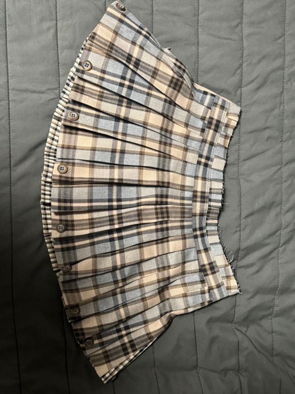 MUSINSA | GLOWNY RUSSELL PLAID MINI SKIRT (BROWN PLAID)