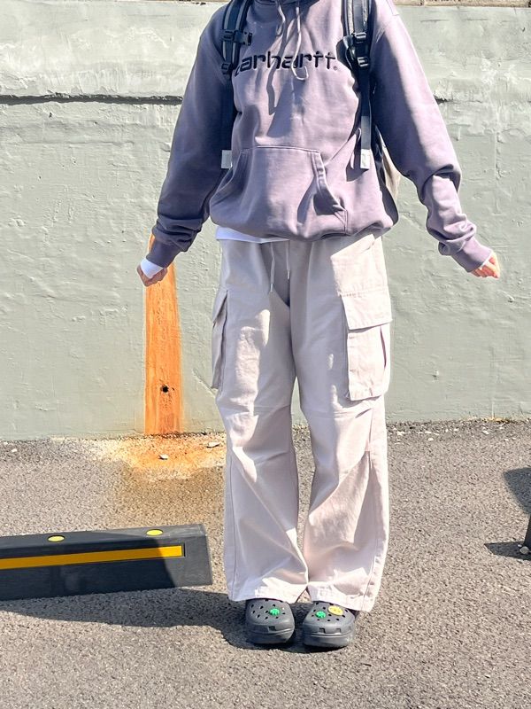 MUSINSA | ODDSTUDIO Parachute washed wide cotton cargo pants